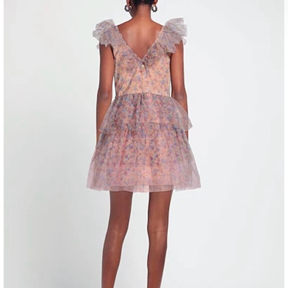 DX Collection Made in Italy Pink Flutter Sleeve Mini Dress - Picture 3 of 13